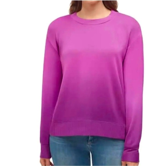 Splendid Sweaters - Splendid Womens Pullover Sweater Purple Ombré Long Sleeve Crew Neck XL